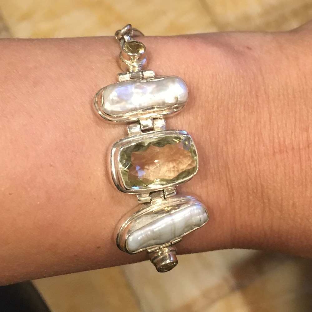 Handmade blown glass bracelet